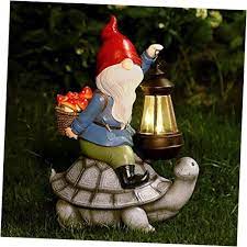 Gnome And Turtle Garden Decor Large