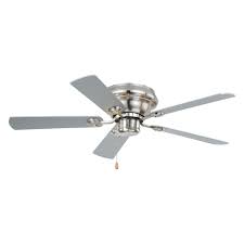 Flush mount ceiling fan no light. Expo 42 Inch Flush Mount Satin Nickel Ceiling Fan With Led Light Kit 42 In W X 12 5 In H X 42 In D Overstock 20985792