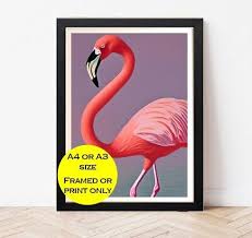 Flamingo Print Bird Wall Art