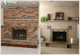 diy brick fireplace painting ideas