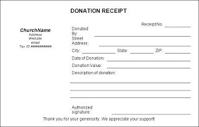 Donation Receipt Template Donation Receipt Template Doc