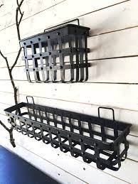 Metal Iron Wall Black Basket Hanging