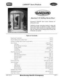 Larson Storm Windows Brosco