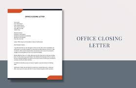 office closing letter in word google