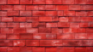 Red Square Brick Block Wall Background
