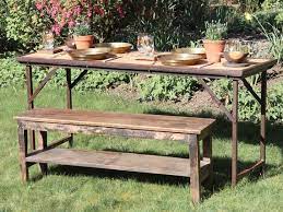 Vintage Wooden Folding Garden Table