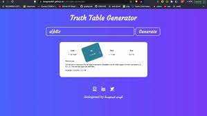 truth table for boolean expresion upwork