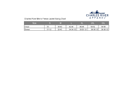 Charles River Mens Fleece Jacket Sizing Chart Emi