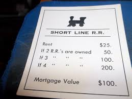 Maybe you would like to learn more about one of these? 1974 Parker Brothers Monopoly Deed Card Short Line Railroad
