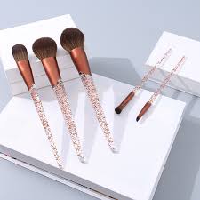 gold glitter makeup brushes 5 count