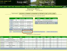 Troopwebhost User Guide Scouting History Report
