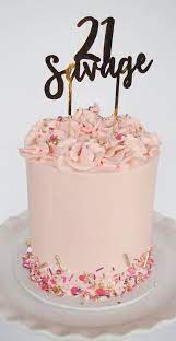 21st Buttercream Birthday Cake gambar png