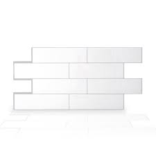 In fact, you're probably overwhelmed with choices from colors and patterns to finishes and materials. Smart Tiles Oslo White 22 56 Inch W X 10 88 Inch H White Peel And Stick Decorative Wall Ti The Home Depot Canada