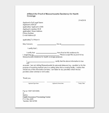proof of residency letter template and