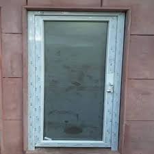 White Hinged Upvc Laminated Glass Door
