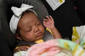 Violet Scott Newborn Sleeps In Her