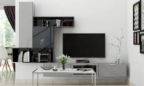 L Shaped Tv Unit Design With Cabinets