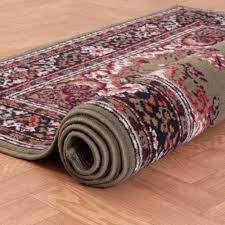 traditional poly lancashire green rug