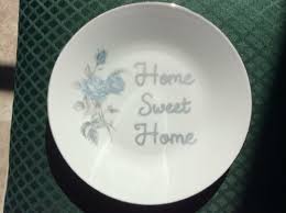Home Sweet Home Decorative Plate Blue
