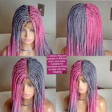 two colors box braids wigs on kim k