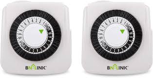 Bn Link Indoor 24 Hour Mechanical Timer Outlet 2 Prong 2 Pack Amazon Com