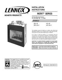Lennox Hearth Rdi 36 H User S Manual