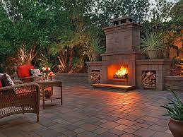 Outdoor Fireplace San Go Backyard