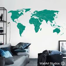 World Map Countries Wall Decals