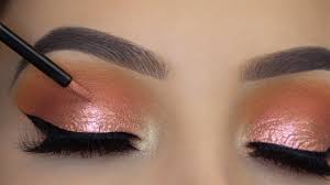 easy soft rose gold eye makeup tutorial