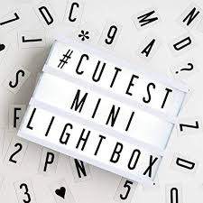 Amazon Com My Cinema Lightbox The Mini Cinema Lightbox Led Changeable Quote Sign To Create Personalized Messages With 100 Letters Numbers Symbols Usb Or Battery Powered A5 White Home Kitchen