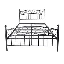 black queen platform metal bed frame
