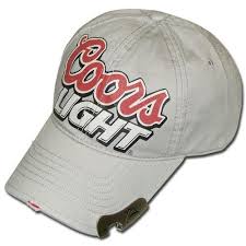 Coors Light Grey Logo Hat W Bottle Opener Topi Snapback Topi