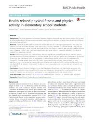 Pdf Health Related Physical Fitness And Physical Activity