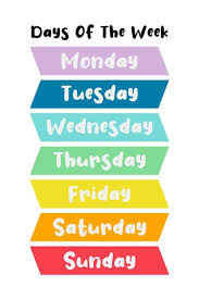 days of the week images free