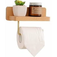 Pink Wooden Toilet Paper Holder With