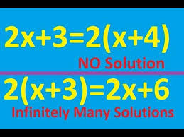 linear equations one solution no