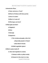 Simple Outline Formats Examples For Common Core Essay Writing