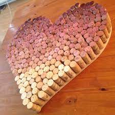 post grad crafting ombre wine cork heart