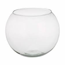 5in Clear Bubble Ball Glass Bowls