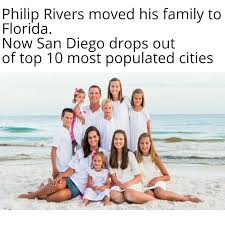 Philip rivers and wife, tiffany, have eight kids and are expecting their ninth. Rivers Family Chargers
