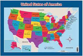 Googlemap, osm, yandex if you can't find something, try yandex map of usa or usa map by osm. Amazon Com Usa Map For Kids United States Wall Desk Map 18 X 26 Laminated Office Products