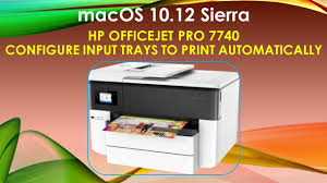 This software includes an installer, a printer driver and a scan driver. Hp Officejet Pro 7740 Configure Input Trays To Print Automatically On Macos 10 12 Sierra Youtube
