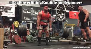 4 day powerlifting routine for