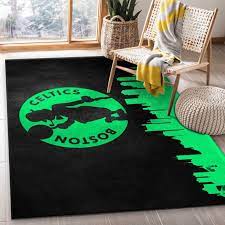 boston celtics skyline skyline nba rug