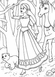 Barbie, a space princess, sees her world rapidly change when the stars in the sky begin to fade away. Barbie Coloring Pages Barbie Princess Wander In The Wood Printable 2021 0607 Coloring4free Coloring4free Com