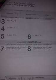 solved test 1 writing equations of a