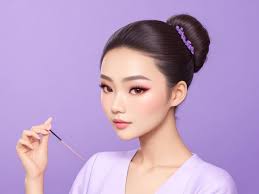 young asian beauty woman model put