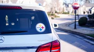 Refrain from using a heat gun for this it can remove decals without scratching or damaging your car's paint. Nfl Project Diy How To Make A Car Decal Using Adhesive Vinyl