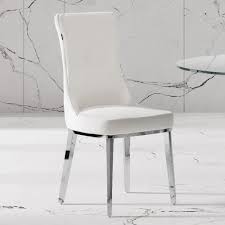 norma white dining chair polished