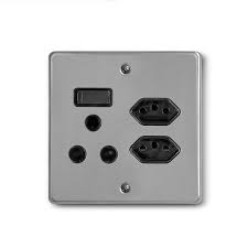 Lesco Stainless Steel Wall Double Plug